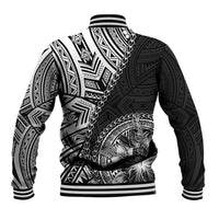 Hibiscus With Black Austronesian Tattoo Pattern Baseball Jacket LT05 - Polynesian Pride