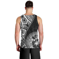 Hibiscus With Black Austronesian Tattoo Pattern Men Tank Top LT05 - Polynesian Pride