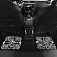 Hibiscus With White Austronesian Tattoo Pattern Car Mats LT05 Set 2pcs - Back White - Polynesian Pride