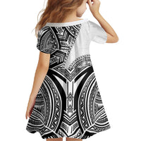 Hibiscus With White Austronesian Tattoo Pattern Family Matching Tank Maxi Dress and Hawaiian Shirt - Polynesian Pride