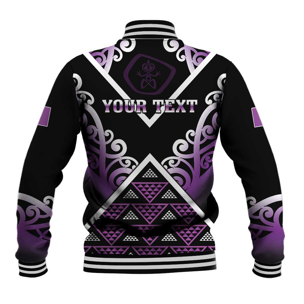 Personalised Aotearoa Moriori Baseball Jacket Maori Pattern New Zealand LT05 - Polynesian Pride