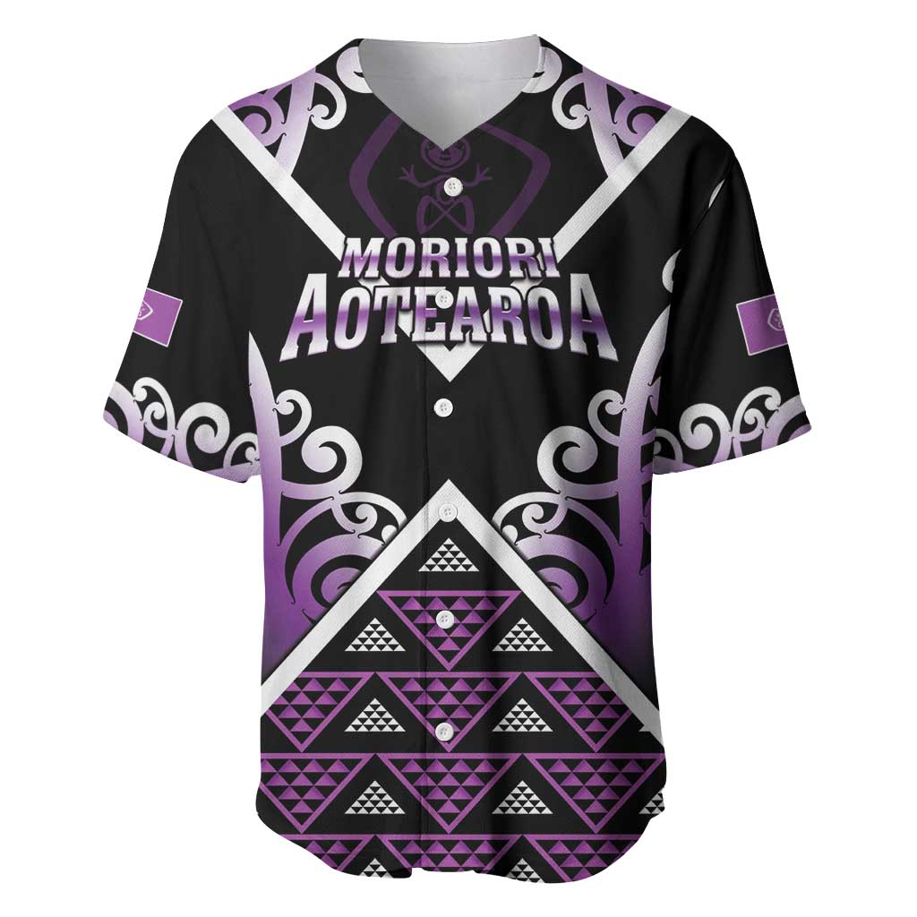 Personalised Aotearoa Moriori Baseball Jersey Maori Pattern New Zealand - Polynesian Pride