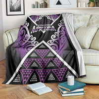 Aotearoa Moriori Blanket Maori Pattern New Zealand LT05 Purple - Polynesian Pride