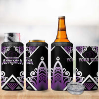 Personalised Aotearoa Moriori 4 in 1 Can Cooler Tumbler Maori Pattern New Zealand LT05 - Polynesian Pride