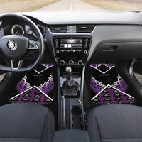Aotearoa Moriori Car Mats Maori Pattern New Zealand LT05 Set 2pcs - Front Purple - Polynesian Pride