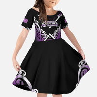 Personalised Aotearoa Moriori Family Matching Off Shoulder Maxi Dress and Hawaiian Shirt Maori Pattern New Zealand - Polynesian Pride