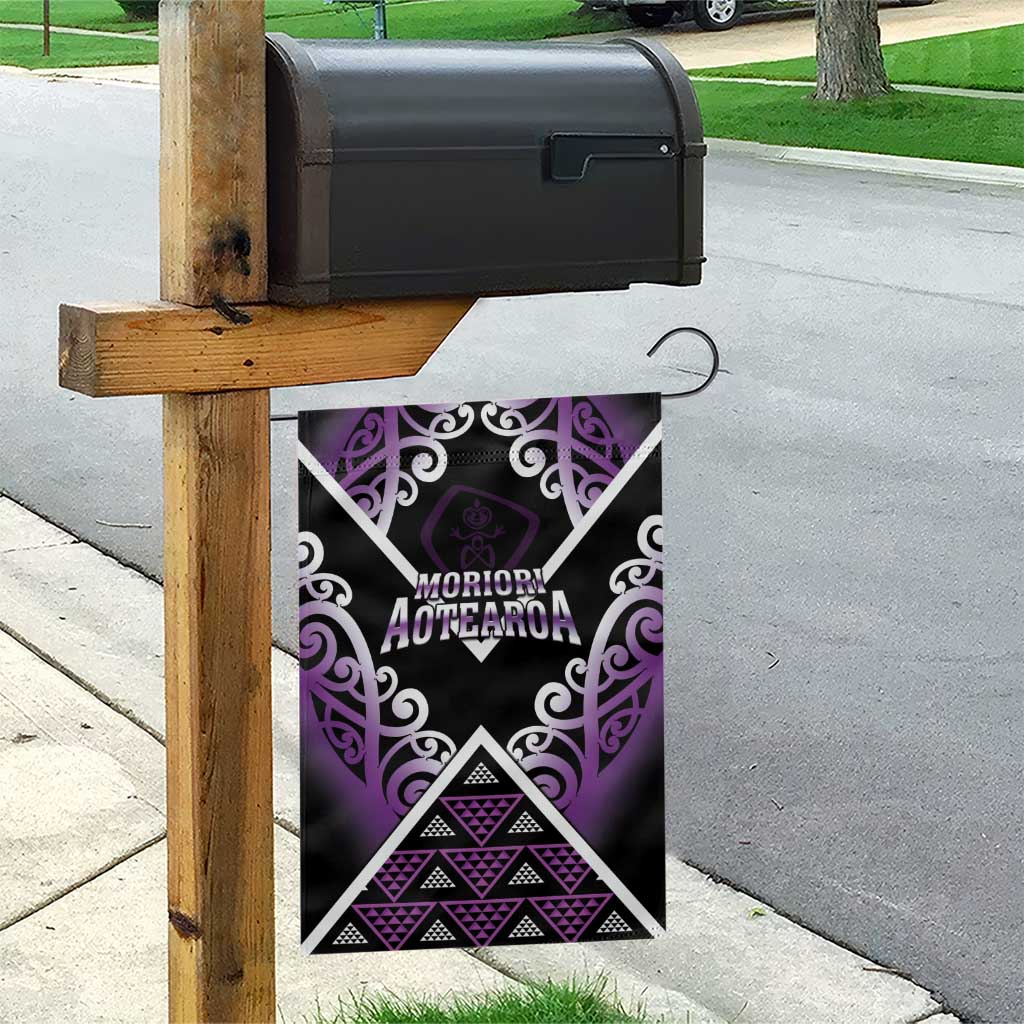 Aotearoa Moriori Garden Flag Maori Pattern New Zealand - Polynesian Pride