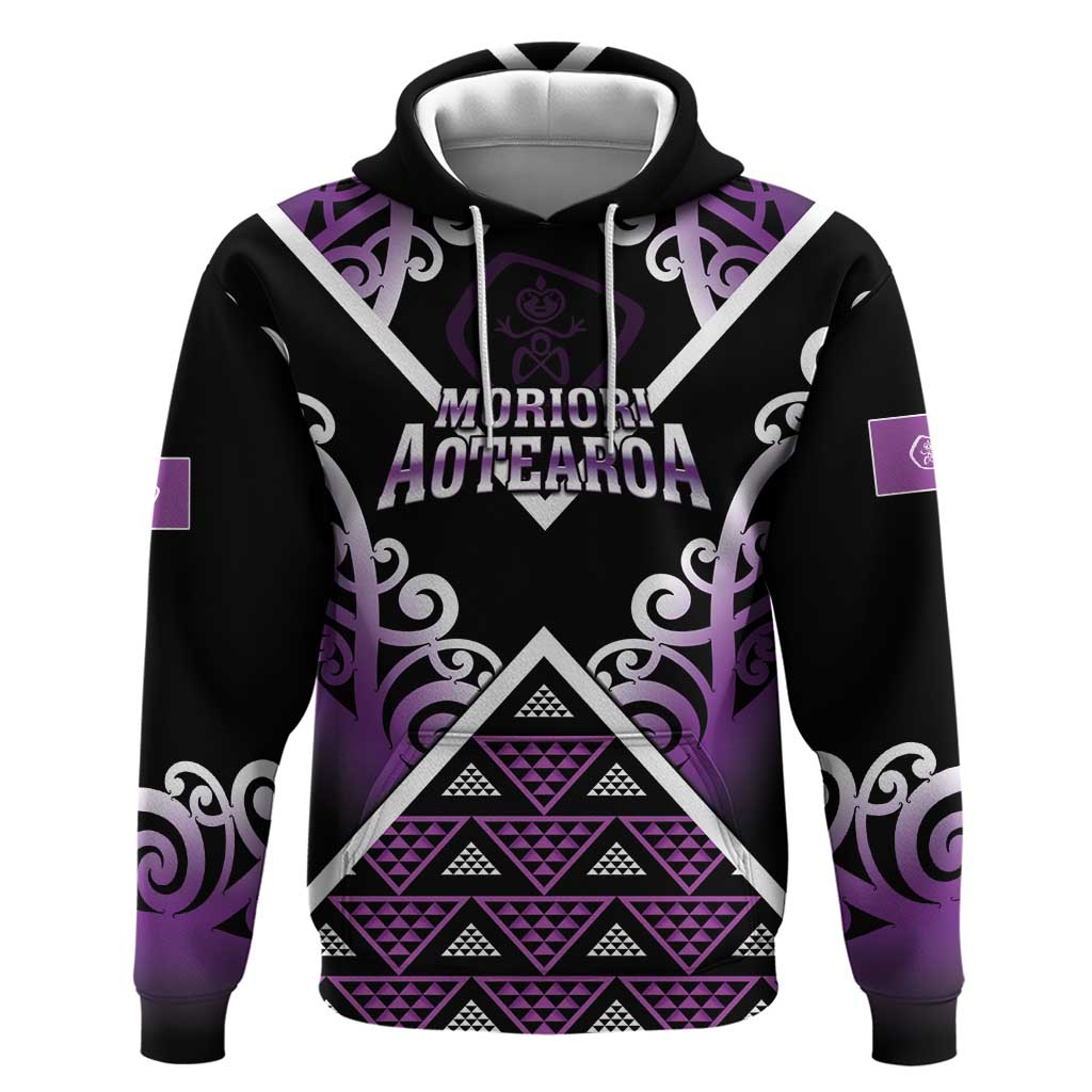 Personalised Aotearoa Moriori Hoodie Maori Pattern New Zealand - Polynesian Pride