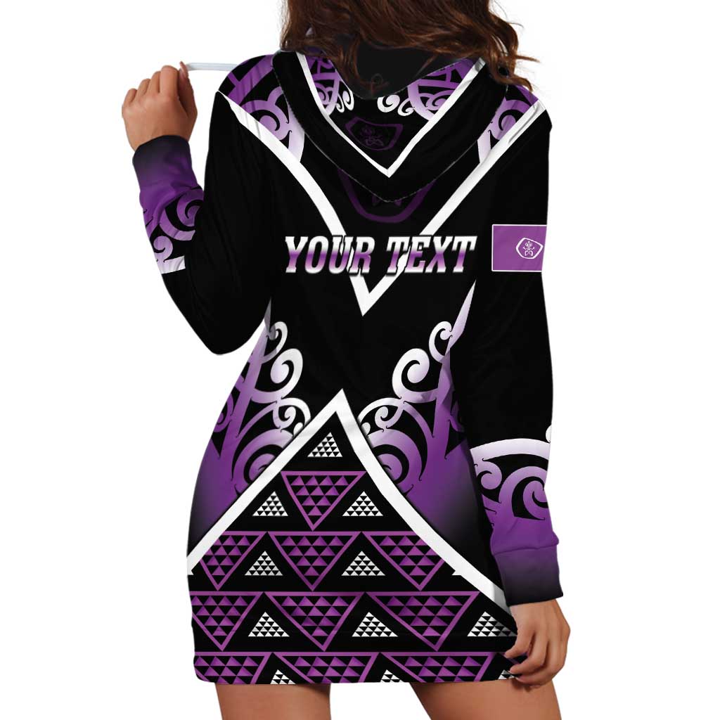 Personalised Aotearoa Moriori Hoodie Dress Maori Pattern New Zealand - Polynesian Pride