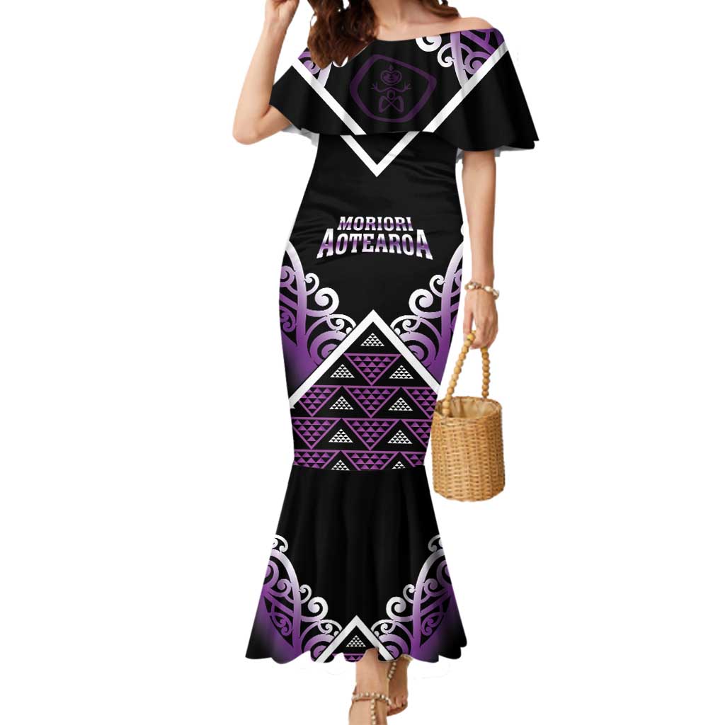 Personalised Aotearoa Moriori Mermaid Dress Maori Pattern New Zealand - Polynesian Pride