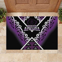 Aotearoa Moriori Rubber Doormat Maori Pattern New Zealand LT05 Purple - Polynesian Pride