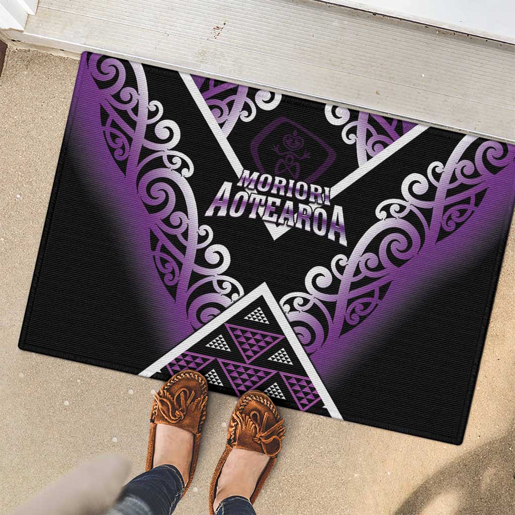 Aotearoa Moriori Rubber Doormat Maori Pattern New Zealand LT05 - Polynesian Pride