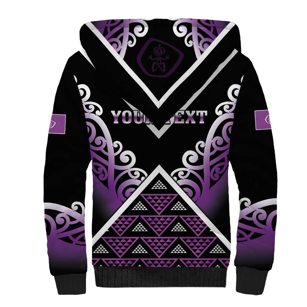 Personalised Aotearoa Moriori Sherpa Hoodie Maori Pattern New Zealand LT05 - Polynesian Pride