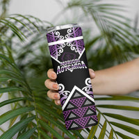 Personalised Aotearoa Moriori Skinny Tumbler Maori Pattern New Zealand - Polynesian Pride