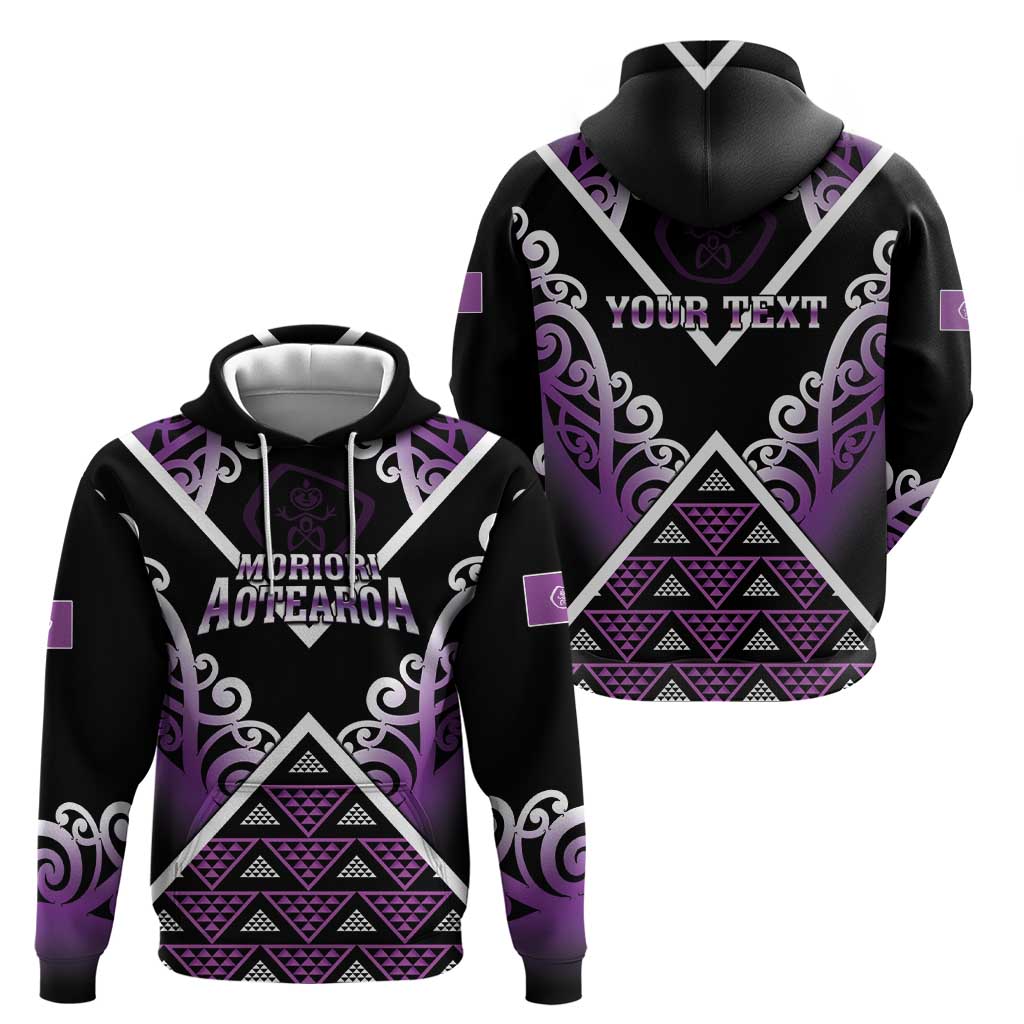 Personalised Aotearoa Moriori Zip Hoodie Maori Pattern New Zealand - Polynesian Pride