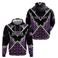 Personalised Aotearoa Moriori Zip Hoodie Maori Pattern New Zealand - Polynesian Pride