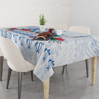 Happy Kosrae Liberation Day Tablecloth Polynesian Shark Turtle Motif