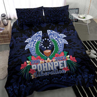 Happy Pohnpei Liberation Day Bedding Set Polynesian Shark Turtle Motif LT05 - Polynesian Pride