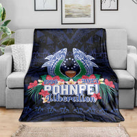 Happy Pohnpei Liberation Day Blanket Polynesian Shark Turtle Motif LT05 - Polynesian Pride