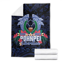Happy Pohnpei Liberation Day Blanket Polynesian Shark Turtle Motif LT05 - Polynesian Pride