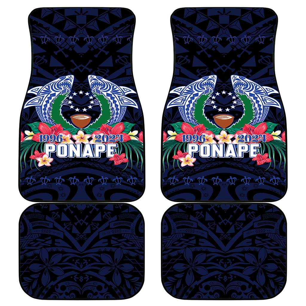 Happy Pohnpei Liberation Day Car Mats Polynesian Shark Turtle Motif LT05 - Polynesian Pride
