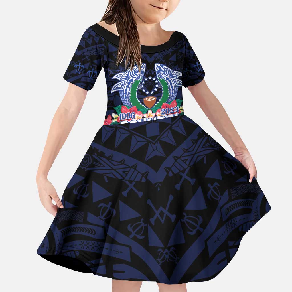 Happy Pohnpei Liberation Day Family Matching Mermaid Dress and Hawaiian Shirt Polynesian Shark Turtle Motif
