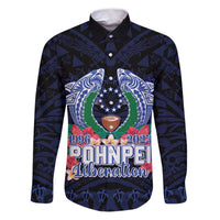 Happy Pohnpei Liberation Day Family Matching Puletasi and Hawaiian Shirt Polynesian Shark Turtle Motif