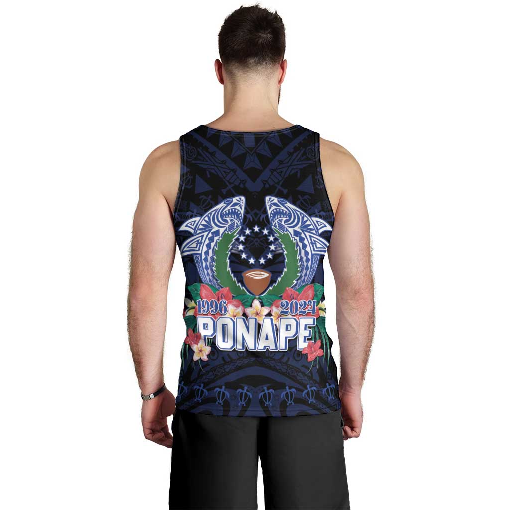 Happy Pohnpei Liberation Day Men Tank Top Polynesian Shark Turtle Motif LT05 - Polynesian Pride