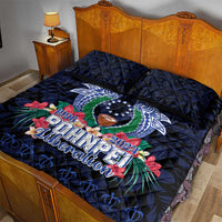 Happy Pohnpei Liberation Day Quilt Bed Set Polynesian Shark Turtle Motif LT05 - Polynesian Pride