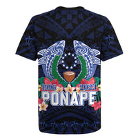 Happy Pohnpei Liberation Day Rugby Jersey Polynesian Shark Turtle Motif LT05 - Polynesian Pride