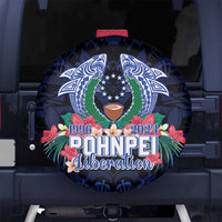 Happy Pohnpei Liberation Day Spare Tire Cover Polynesian Shark Turtle Motif LT05 - Polynesian Pride
