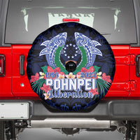 Happy Pohnpei Liberation Day Spare Tire Cover Polynesian Shark Turtle Motif LT05 - Polynesian Pride
