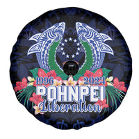 Happy Pohnpei Liberation Day Spare Tire Cover Polynesian Shark Turtle Motif LT05 - Polynesian Pride