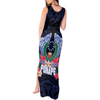 Happy Pohnpei Liberation Day Tank Maxi Dress Polynesian Shark Turtle Motif LT05 - Polynesian Pride