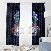 Happy Pohnpei Liberation Day Window Curtain Polynesian Shark Turtle Motif LT05 - Polynesian Pride