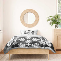 Cook Islands Black Marble Tivaevae Bedding Set - Polynesian Pride