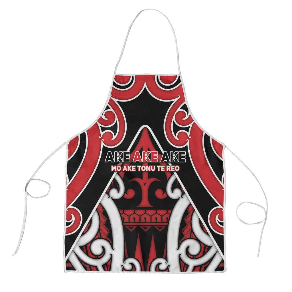 New Zealand Maori Language Week Apron Mo Ake Tonu Te Reo LT05 Black - Polynesian Pride