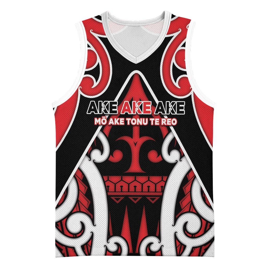 New Zealand Maori Language Week Basketball Jersey Mo Ake Tonu Te Reo LT05 Unisex Black - Polynesian Pride