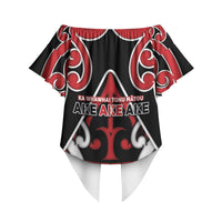 New Zealand Maori Language Week Off Shoulder Wrap Waist Top Mo Ake Tonu Te Reo