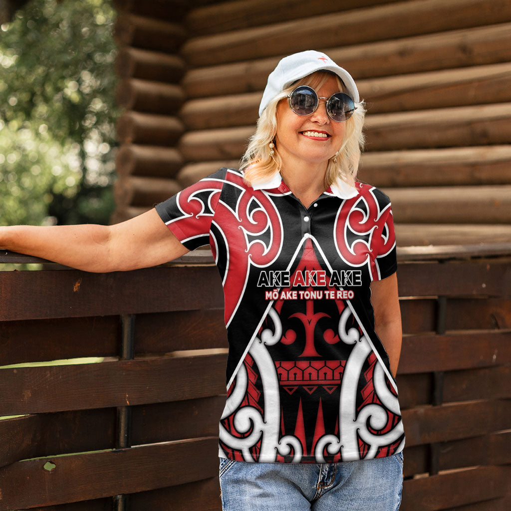 New Zealand Maori Language Week Women Polo Shirt Mo Ake Tonu Te Reo