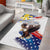 Filipino American History Month Area Rug Bald Eagle Tarsier Together