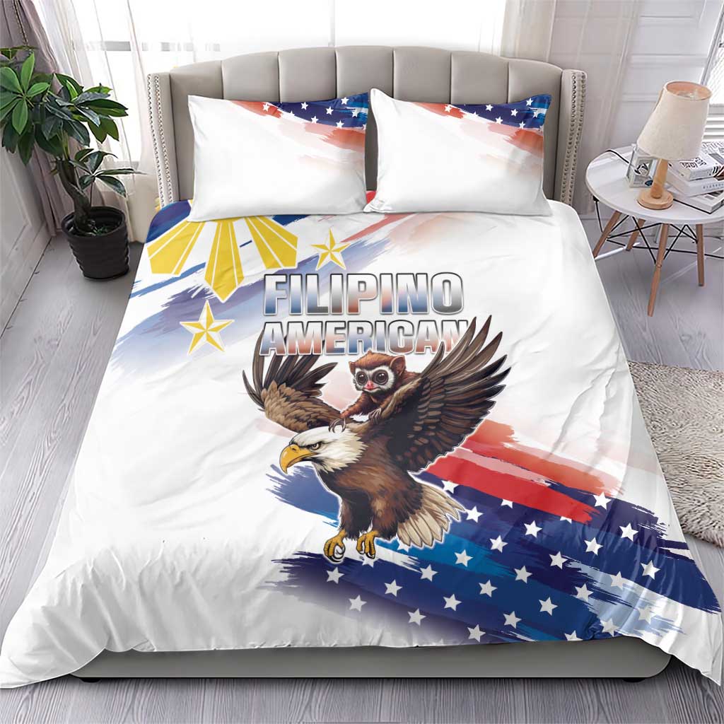 Filipino American History Month Bedding Set Bald Eagle Tarsier Together