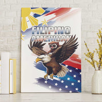 Filipino American History Month Canvas Wall Art Bald Eagle Tarsier Together LT05 Without Frame White - Polynesian Pride
