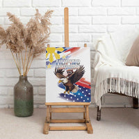 Filipino American History Month Canvas Wall Art Bald Eagle Tarsier Together LT05 - Polynesian Pride