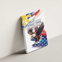 Filipino American History Month Canvas Wall Art Bald Eagle Tarsier Together LT05 - Polynesian Pride