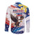 Filipino American History Month Family Matching Long Sleeve Bodycon Dress and Hawaiian Shirt Bald Eagle Tarsier Together