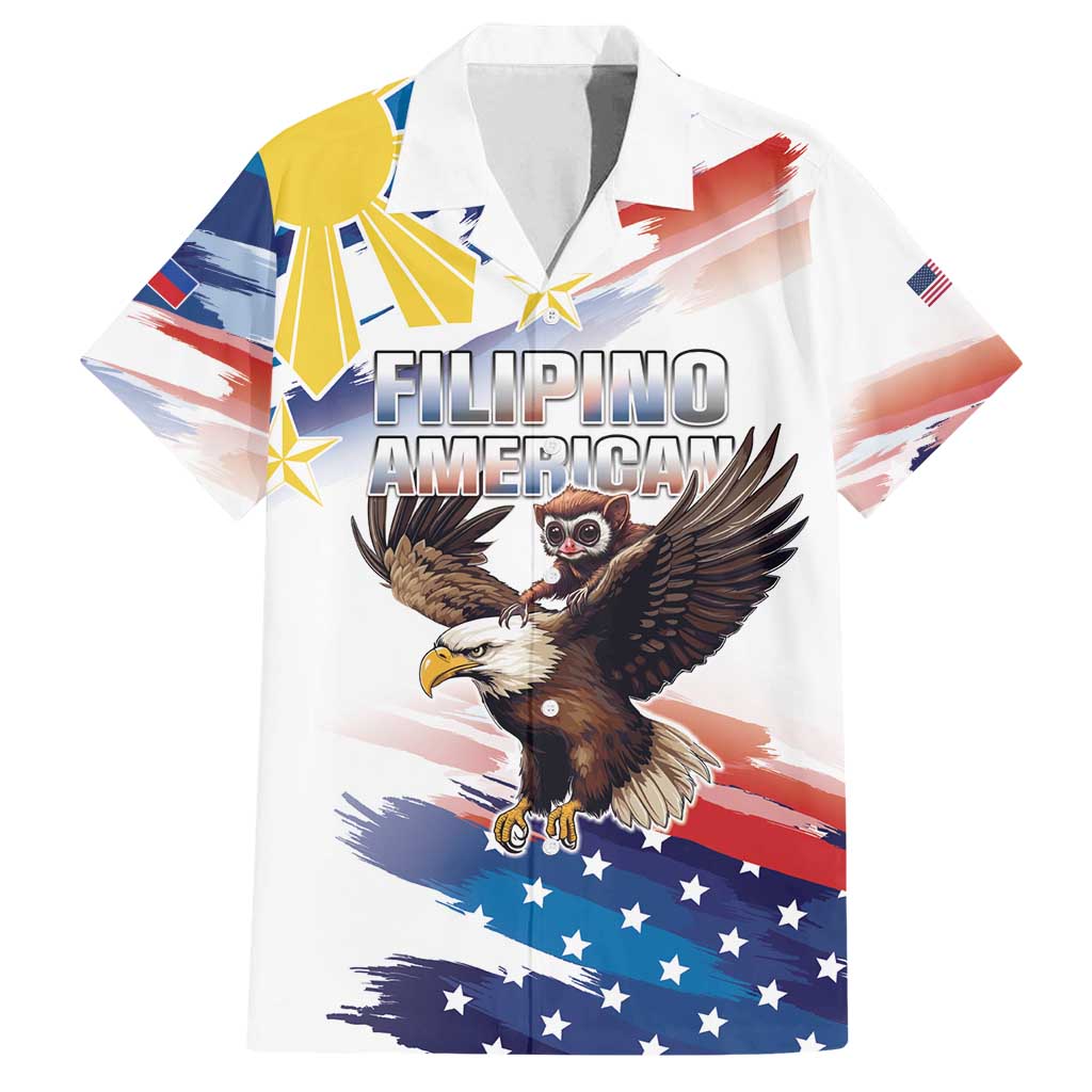 Filipino American History Month Family Matching Puletasi and Hawaiian Shirt Bald Eagle Tarsier Together