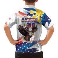 Filipino American History Month Family Matching Tank Maxi Dress and Hawaiian Shirt Bald Eagle Tarsier Together LT05 - Polynesian Pride