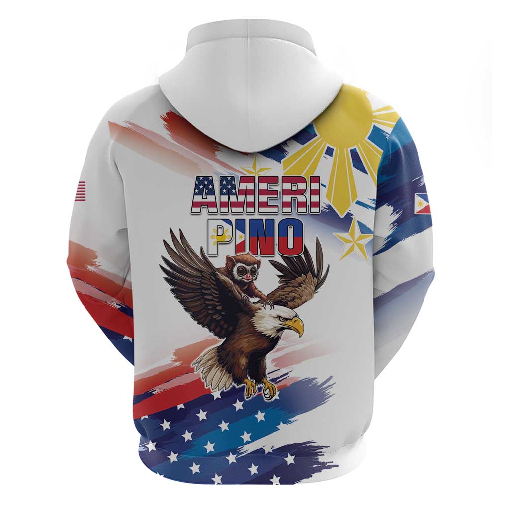 Filipino American History Month Hoodie Bald Eagle Tarsier Together LT05 - Polynesian Pride