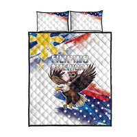 Filipino American History Month Quilt Bed Set Bald Eagle Tarsier Together LT05 - Polynesian Pride